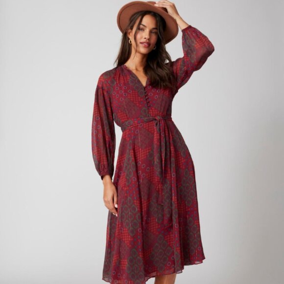 Untuckit New With Tags Red Carly Dress - Picture 1 of 5